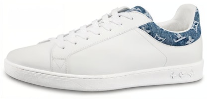 Louis Vuitton LV Luxembourg Sneakers 'White with Blue Denim Monogram Top' 1A45TA Louis Vuitton LV Luxembourg Sneakers 'White with Blue Denim Monogram Top' 1A45TA