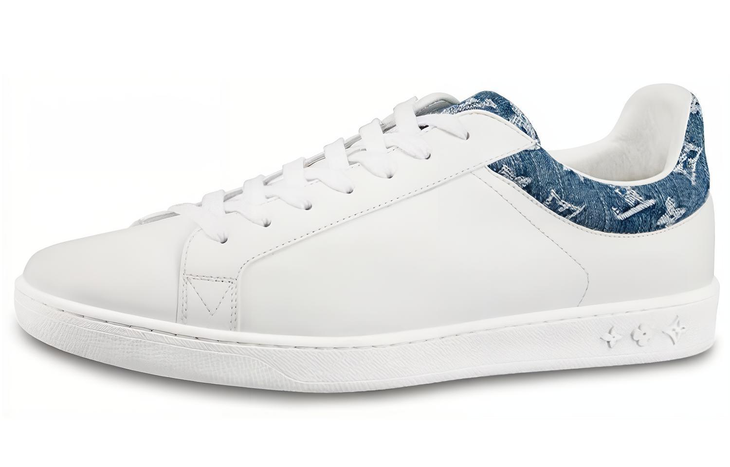 Louis Vuitton LV Luxembourg Sneakers 'White with Blue Denim Monogram Top' 1A45TA