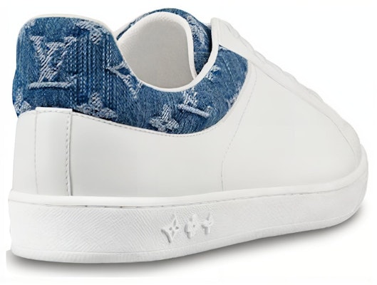 Louis Vuitton LV Luxembourg Sneakers 'White with Blue Denim Monogram Top' 1A45TA Lookbook Louis Vuitton LV Luxembourg Sneakers 'White with Blue Denim Monogram Top' 1A45TA
