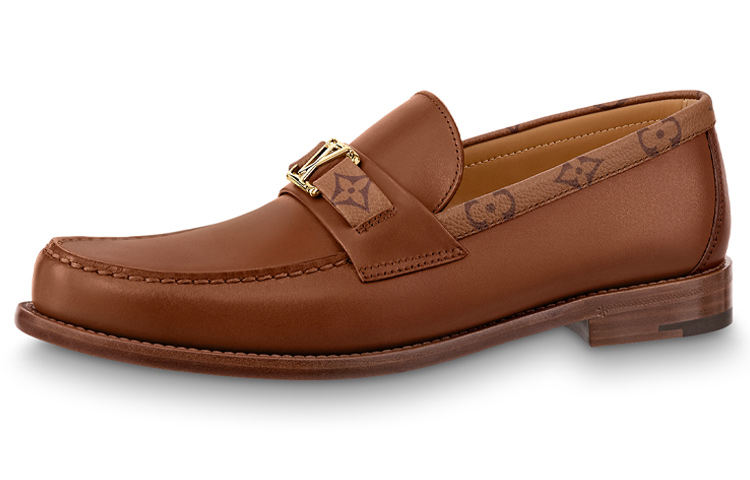 Louis Vuitton LV Major Loafers 'Brown with Monogram Collar' 1AA62W