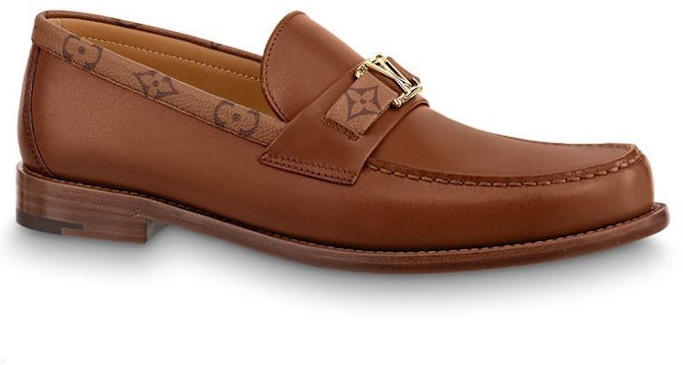 LVメジャーローファー 茶 モノグラム襟付き 1AA62W Order LVメジャーローファー 茶 モノグラム襟付き 1AA62W