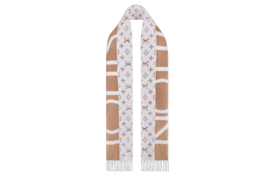 LOUIS VUITTON LV Monogram Split Wool Scarf for Men. M77119 圖 2