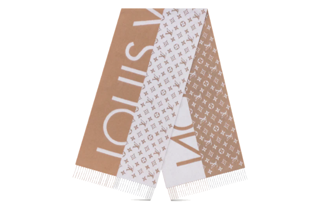 LOUIS VUITTON LV Monogram Split Wool Scarf for Men. M77119 圖 4
