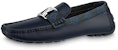 Louis Vuitton LV Monte Carlo Moccasin Kasut 'Navy dengan Monogram Kolar' 1AANOW