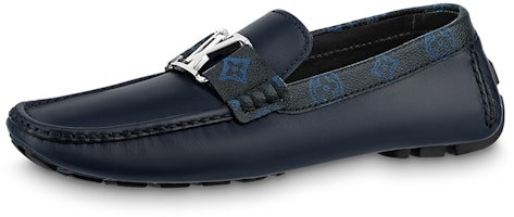 Louis Vuitton LV Monte Carlo Moccasin Shoes 'Navy with Monogram Collar' 1AANOW Louis Vuitton LV Monte Carlo Moccasin Shoes 'Navy with Monogram Collar' 1AANOW