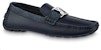Louis Vuitton LV Monte Carlo Moccasin Kasut 'Navy dengan Monogram Kolar' 1AANOW