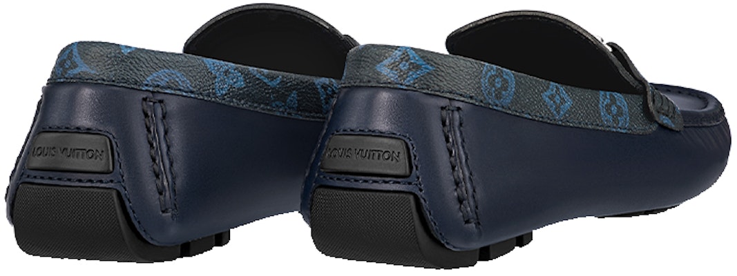 Louis Vuitton LV Monte Carlo Moccasin Shoes 'Navy with Monogram Collar' 1AANOW Shop Louis Vuitton LV Monte Carlo Moccasin Shoes 'Navy with Monogram Collar' 1AANOW