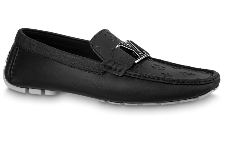 Order Sepatu Louis Vuitton LV Monte Carlo Moccasins 'Hitam dengan Top Monogram' 1AASH8