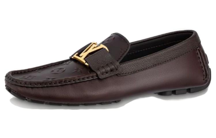 Louis Vuitton LV Monte Carlo Moccasins Shoes 'Brown with Top Monogram' 1AASFI