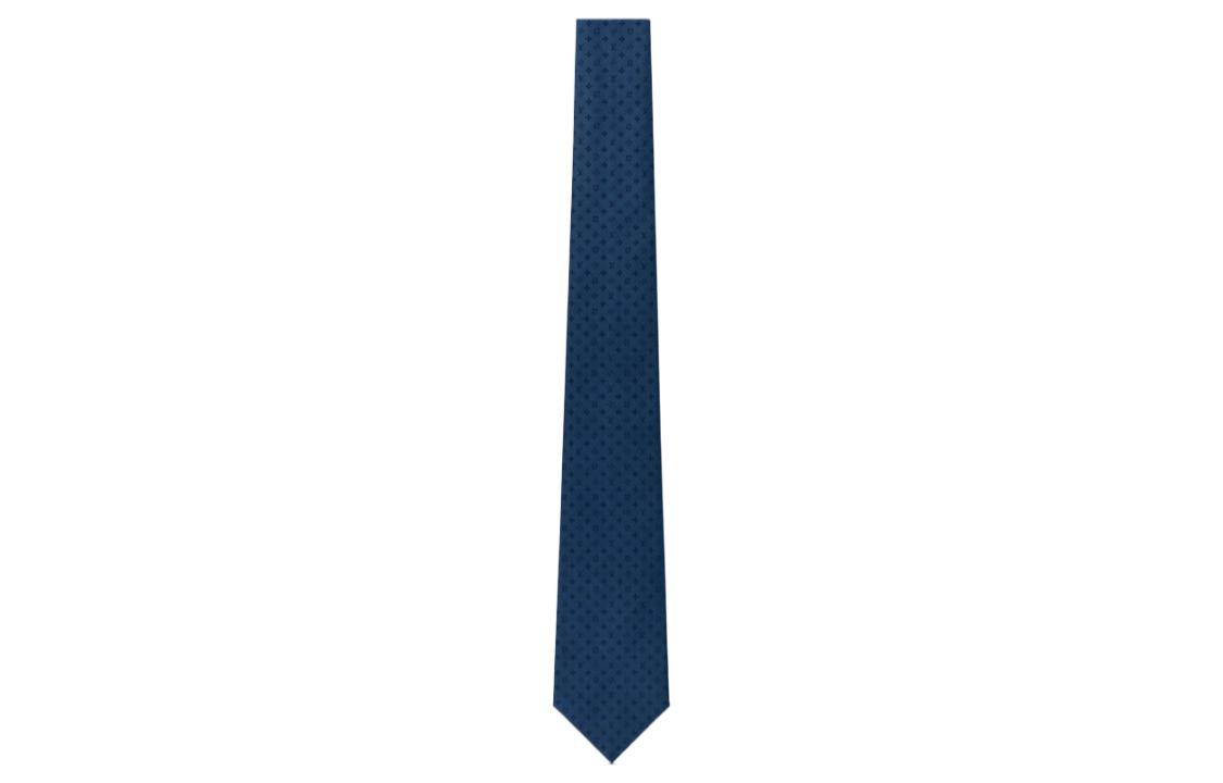Louis Vuitton LV Neo Monogram  Silk Tie Navy Blue. M75988