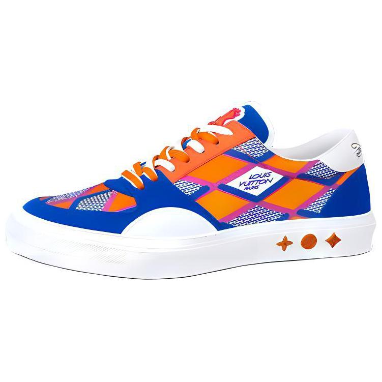 Louis Vuitton LV Ollie Richelieu Sneakers 'Blue Orange' 1AAHQE