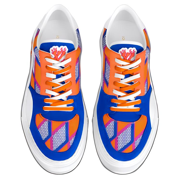 Lookbook Zapatillas Louis Vuitton LV Ollie Richelieu 'Azul Naranja' 1AAHQE