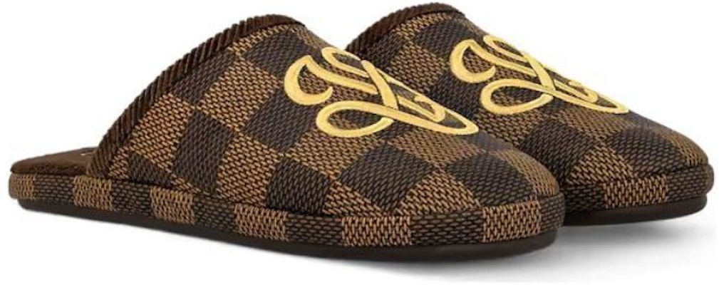 Selipar Louis Vuitton LV Palace Damier Pop Ebene 1ACN6J Lookbook Selipar Louis Vuitton LV Palace Damier Pop Ebene 1ACN6J