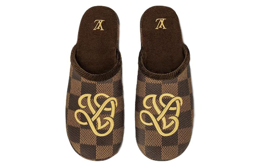Shop Louis Vuitton LV Palace Hausschuhe Damier Pop Ebene 1ACN6J