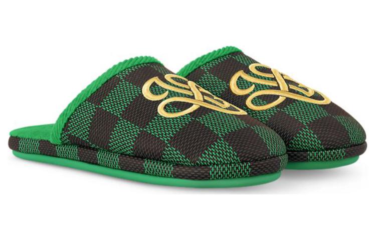Lookbook Louis Vuitton LV Palace Ciabatte Damier Pop Verde 1ACN7F