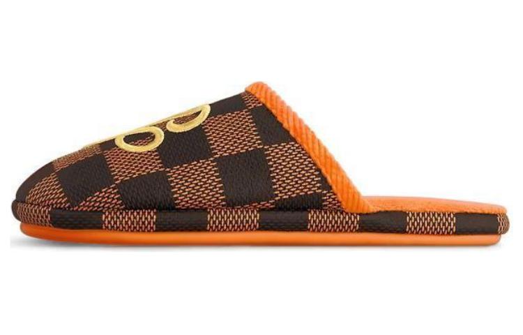 Louis Vuitton LV Palace Slipper Damier Pop Orange 1ACN6Z