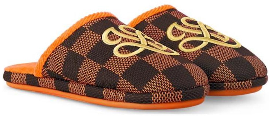 Selipar Louis Vuitton LV Palace Damier Pop Oren 1ACN6Z Lookbook Selipar Louis Vuitton LV Palace Damier Pop Oren 1ACN6Z