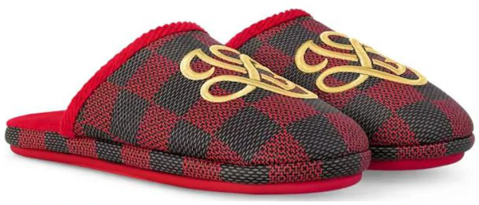 Louis Vuitton LV Palace Mules Damier Pop Rouge 1ACN6R Lookbook Louis Vuitton LV Palace Mules Damier Pop Rouge 1ACN6R