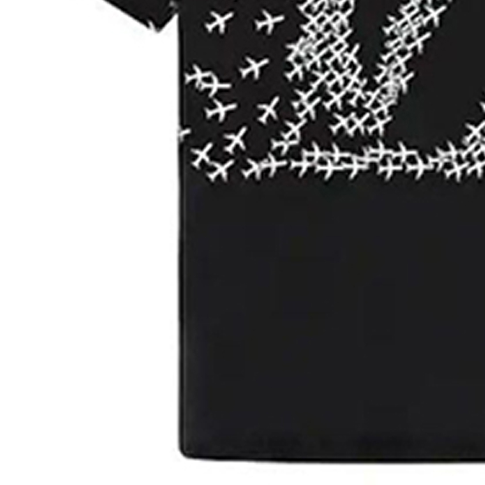 Louis Vuitton LV Planes Printed Short Sleeve T-Shirt Black 1A5WE 圖 6