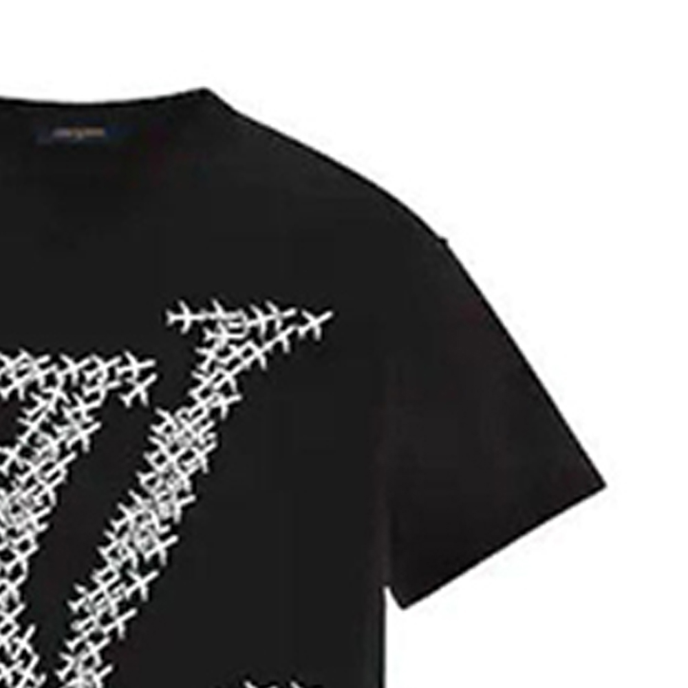 Louis Vuitton LV Planes Printed Short Sleeve T-Shirt Black 1A5WE 圖 8