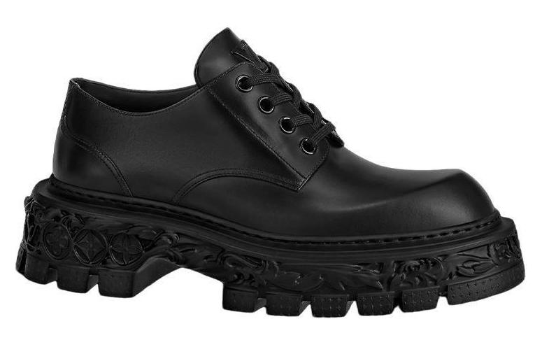 Order Louis Vuitton LV Platform Lace Up Loafers 'Hitam' 1AAHAT