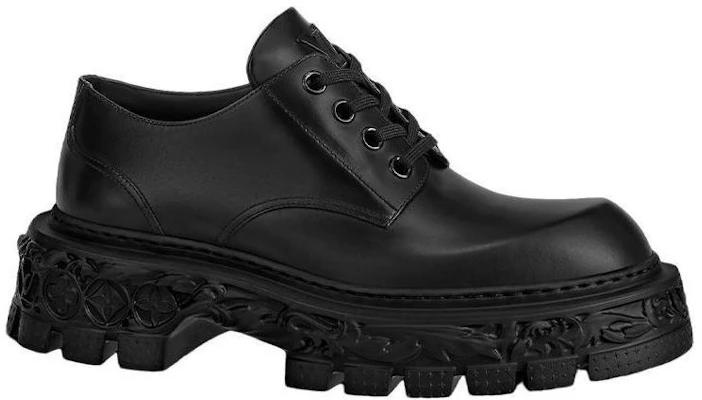 Louis Vuitton LV Platform Lace Up Loafers 'Hitam' 1AAHAT Order Louis Vuitton LV Platform Lace Up Loafers 'Hitam' 1AAHAT