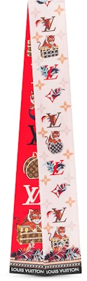Louis Vuitton LV Precious Tiger Print Hair Tie Red. M77326 Buy Louis Vuitton LV Precious Tiger Print Hair Tie Red. M77326