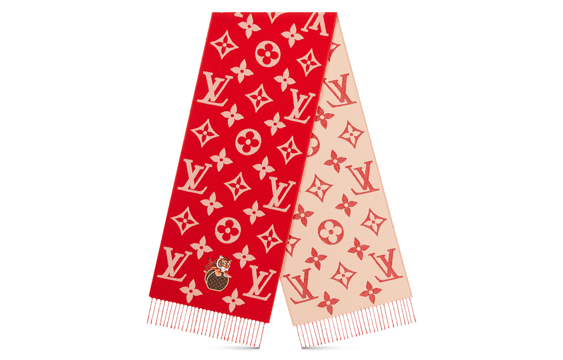Louis Vuitton LV Precious Tiger Red Scarf Unisex Couples Edition. M77386 圖 3