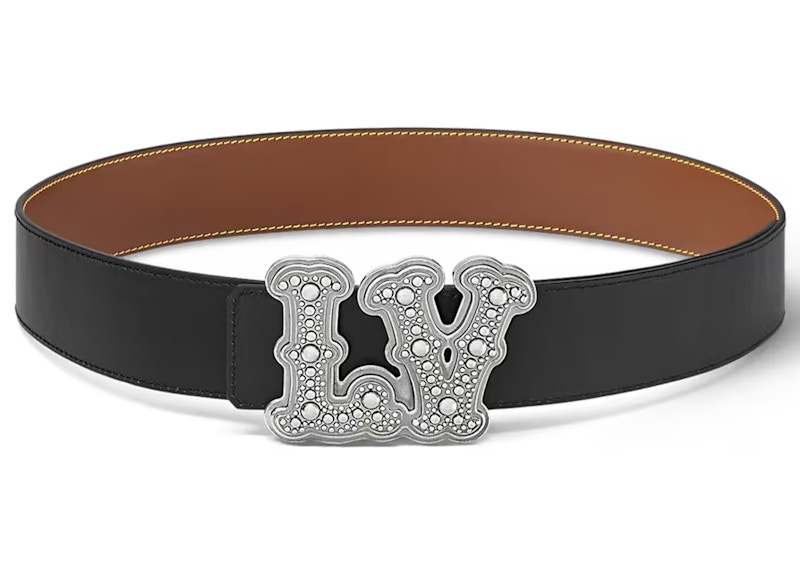 Louis Vuitton LV Ranch Studs 40mm Reversible Belt Black