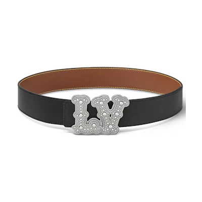 Louis Vuitton LV Ranch Studs 40mm Reversible Belt Black