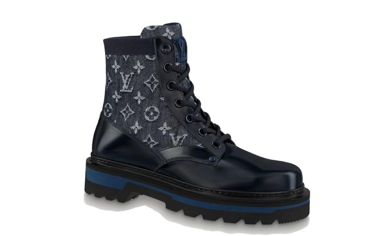 Order 路易威登 系带 圓頭 短靴 男款 海軍藍