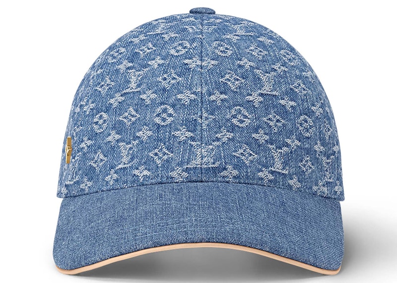 Buy Topi Louis Vuitton LV Remix Denim Biru