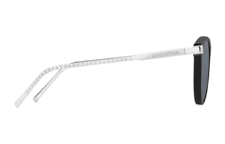 Louis Vuitton LV Rise Round Sunglasses Cat Eye Black Metal Frame Z1669E 圖 4