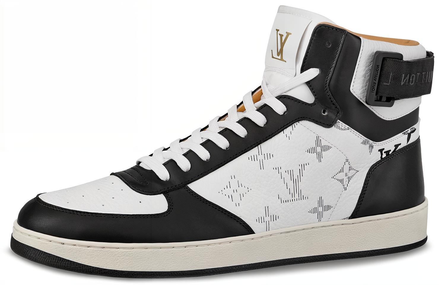 Louis Vuitton LV Rivoli Ankle Sneakers 'White Black' 1A5EPT