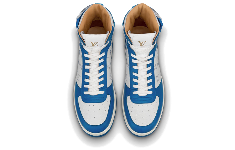 Lookbook Baskets Montantes Louis Vuitton LV Rivoli ''Blanc Bleu'' 1A5E