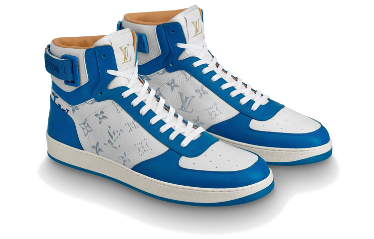 Shop Baskets Montantes Louis Vuitton LV Rivoli ''Blanc Bleu'' 1A5E