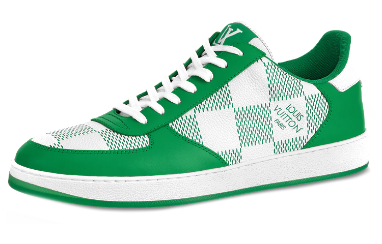 Louis Vuitton LV Rivoli Sneakers 'Green with Plaid' 1A9ZFK