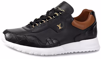 Louis Vuitton LV Run Away Sneakers 'Black Brown Gold' 1A5EK8 Louis Vuitton LV Run Away Sneakers 'Black Brown Gold' 1A5EK8