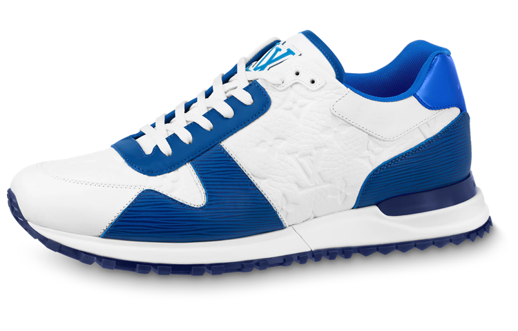 Louis Vuitton LV Run Away Sneakers 'White Monogram with Blue EPI' 1AA6OD