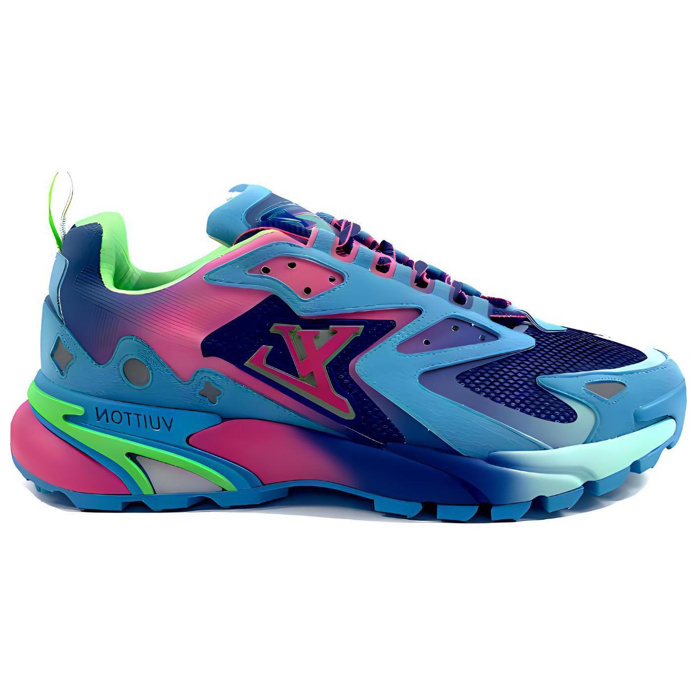 Order 路易威登 LV Runner Tatic运动鞋 '蓝粉绿' 1A9UOL