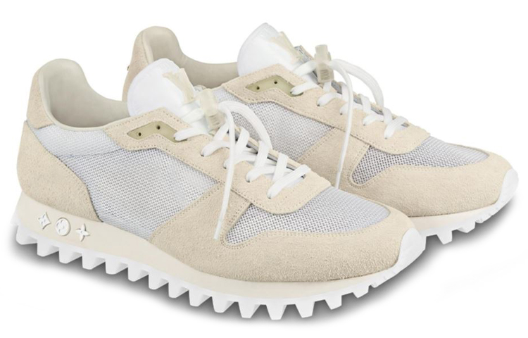 Shop Louis Vuitton LV Runner Putih Suede SS19 1A4PJB