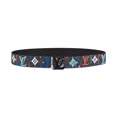 Louis Vuitton LV Shape 40MM Reversible Belt LV Graffiti Multicolor