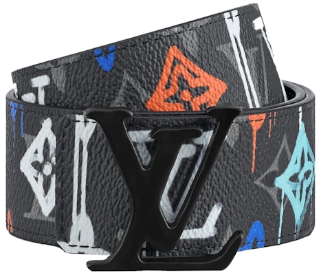 Louis Vuitton LV Shape 40MM Reversible Belt LV Graffiti Multicolor Order Louis Vuitton LV Shape 40MM Reversible Belt LV Graffiti Multicolor