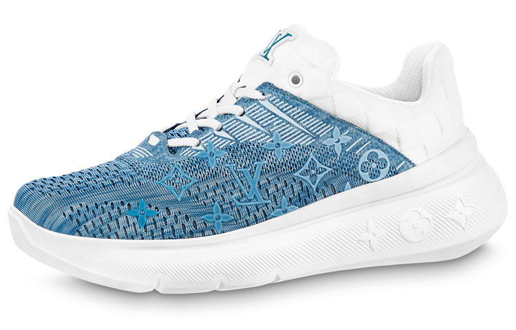 Louis Vuitton LV Show Up Sneakers 'White with Blue Denim' 1AA48J