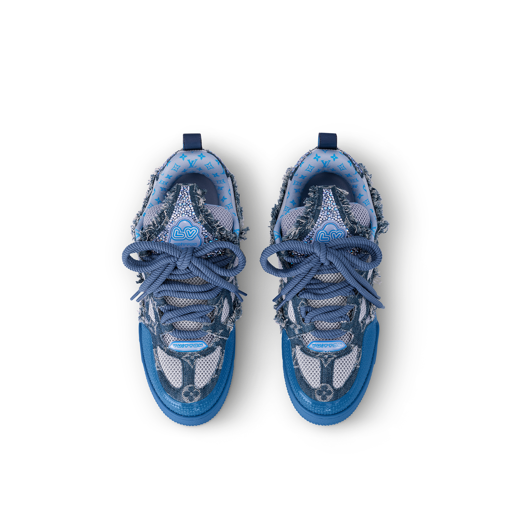 Lookbook 루이비통 LV 스케이트 스니커즈 '블루' 1ABMH9