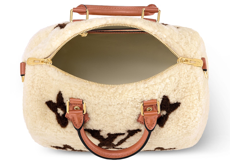 Lookbook Louis Vuitton LV SKI Speedy Bandouliere 25 Crema/Marrón