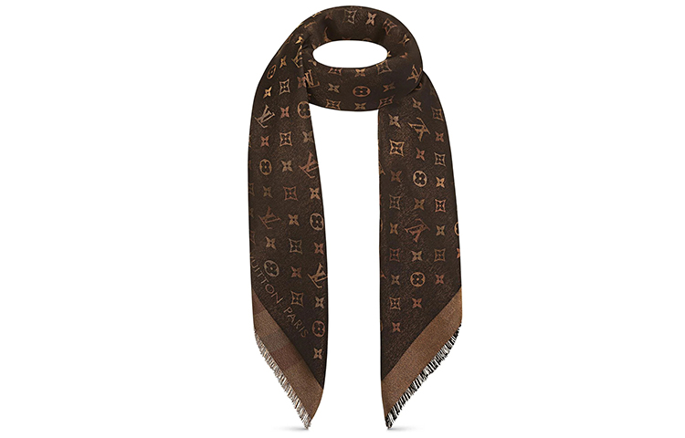 LOUIS VUITTON LV So Shine Print Shawl Brown M71548 圖 4