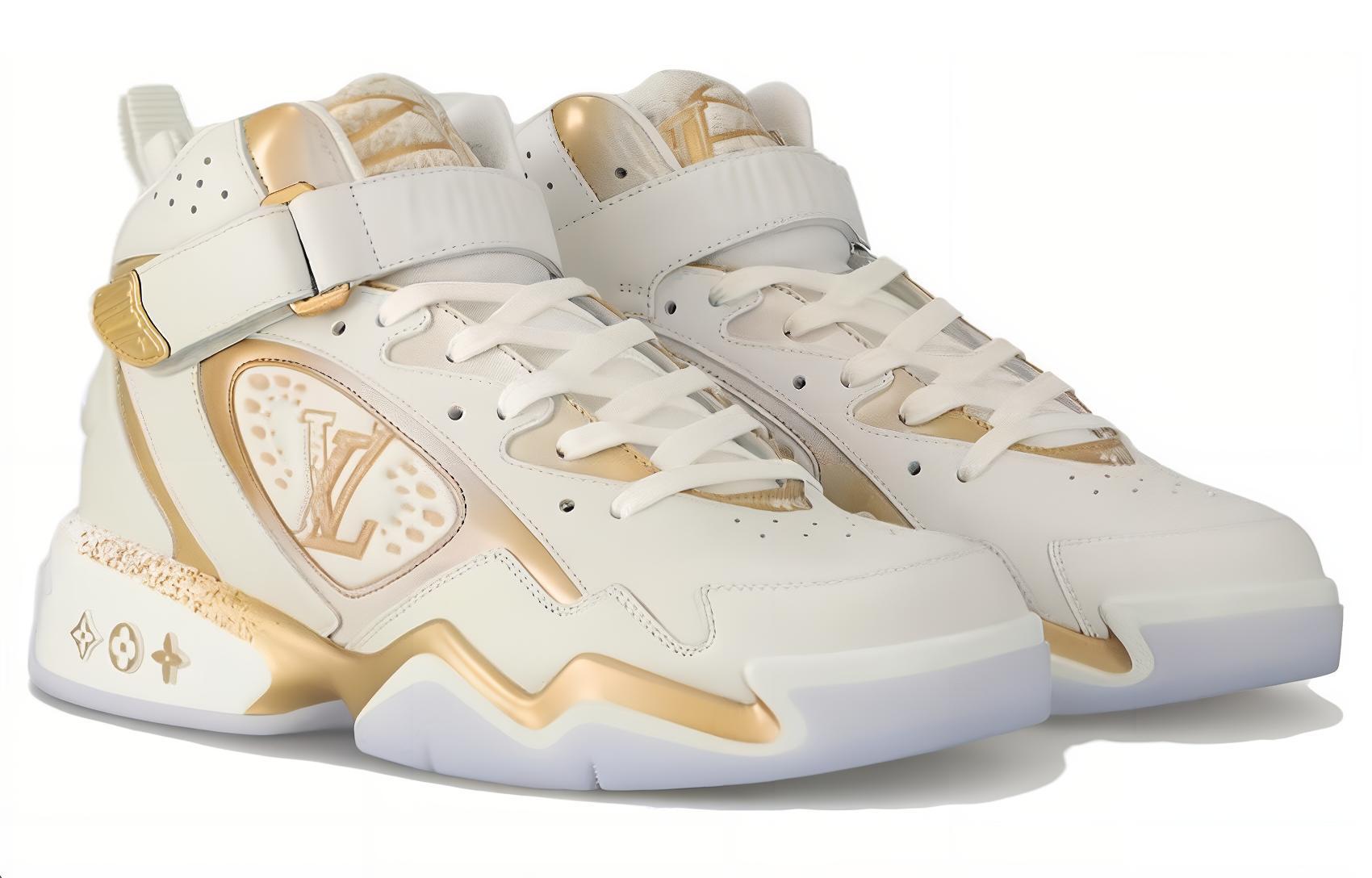 Shop ルイ・ヴィトン LVトレイナー2 スニーカー "ホワイトゴールド" 1ABLR9