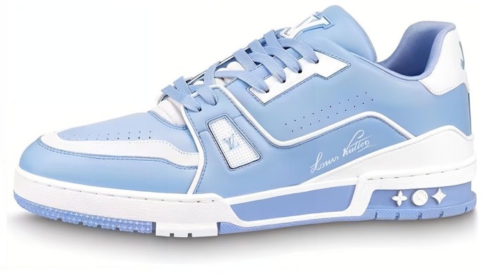 Louis Vuitton LV Trainer #54 Biru Muda Putih 1AAHSJ Buy Louis Vuitton LV Trainer #54 Biru Muda Putih 1AAHSJ