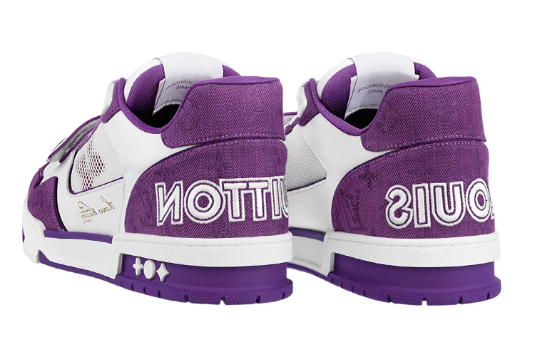 Shop 루이비통 LV 트레이너 '화이트 바이올렛' 1ABLYL